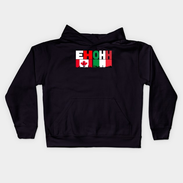 Italo Canadian - Skylines Kids Hoodie by phredwerd